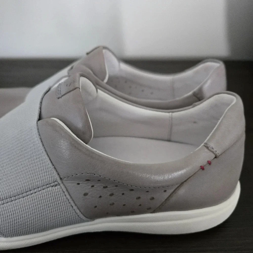 Josef Seibel Women Caren 14 Gray Leather Casual Slip On Sneakers US10 (40)